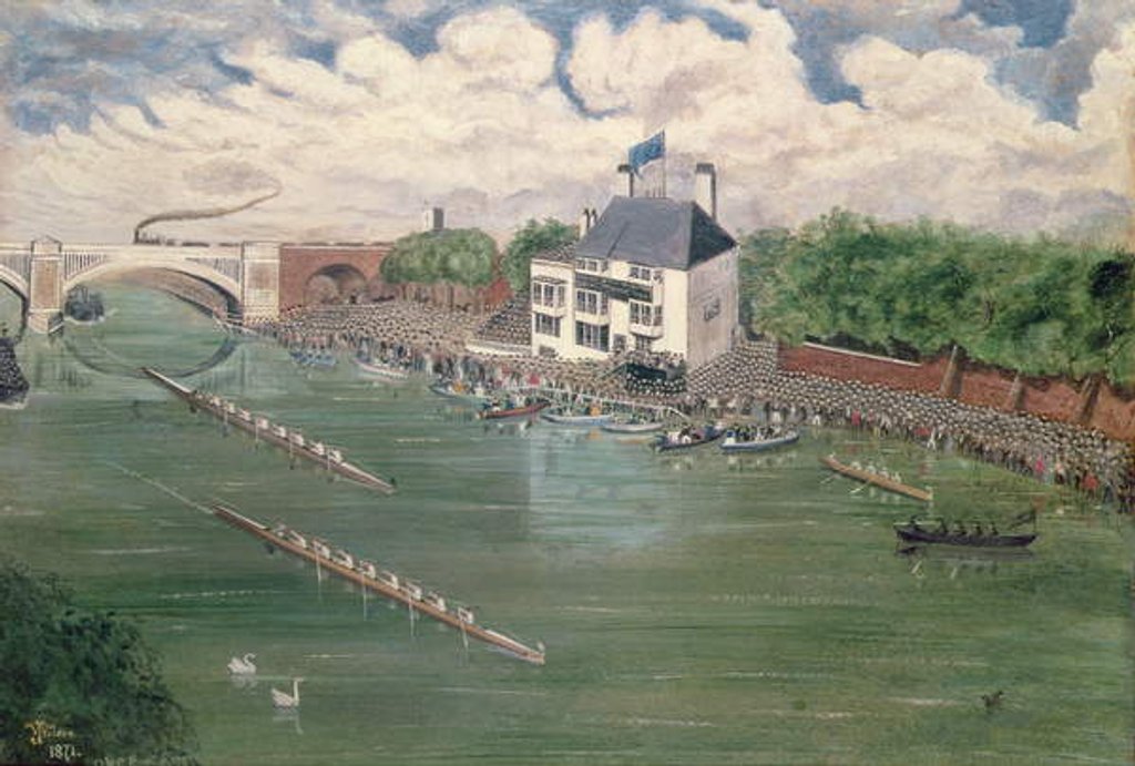 Detail of Oxford and Cambridge Boat Race, 1871 by J. Wilson