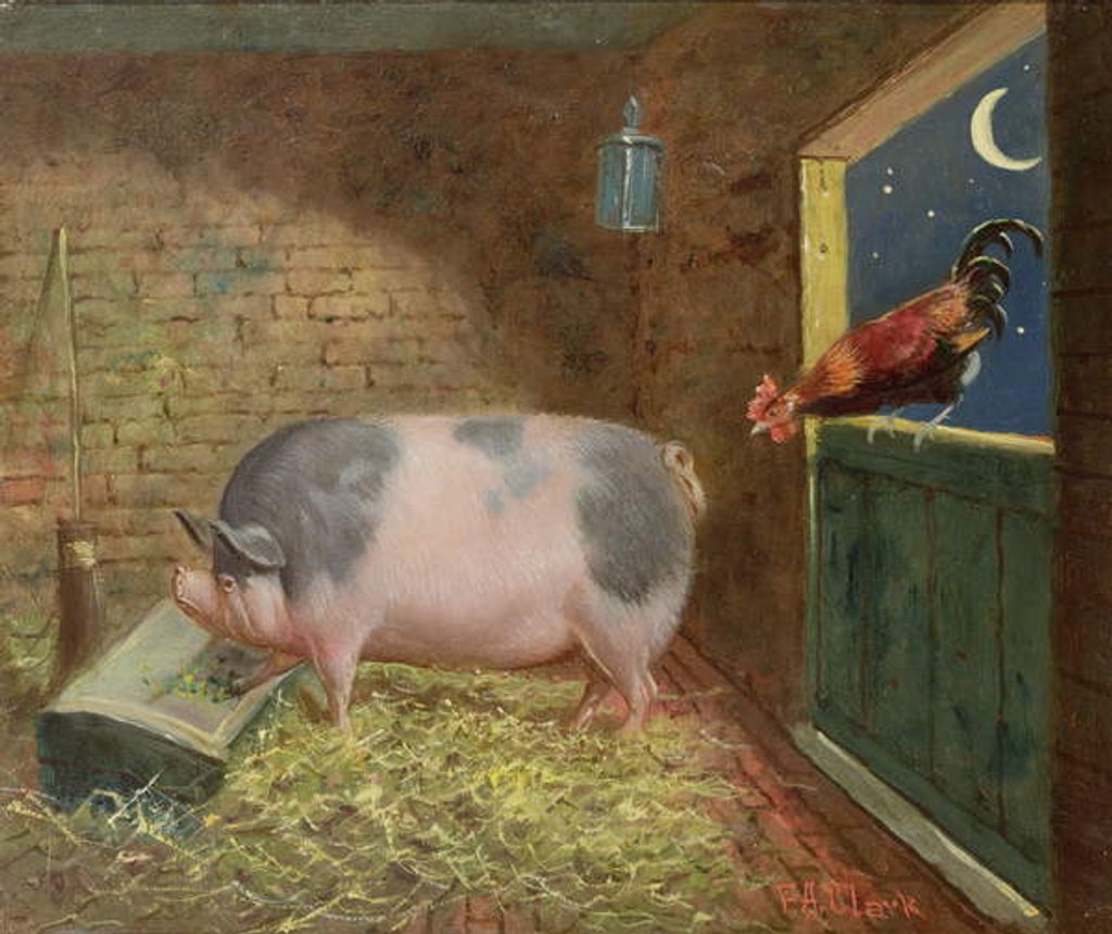 Detail of The Moonlit Barn by Frederick Albert Clark