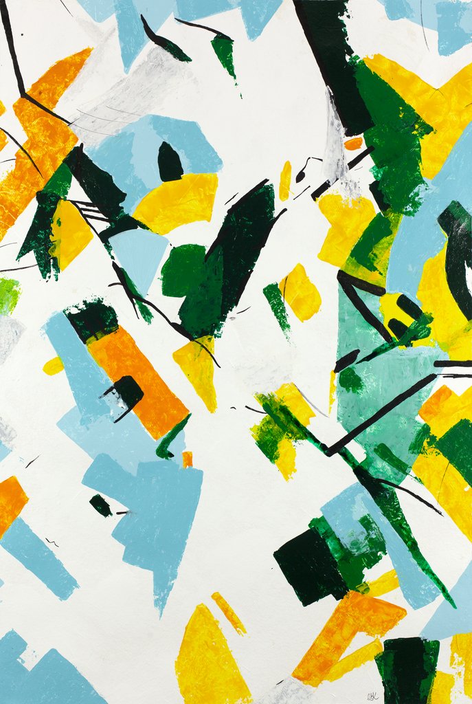 Detail of Birch tree abstracted, 2022 by Courtenay Kusitor