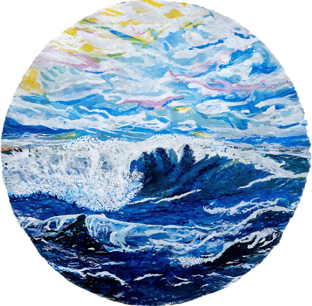 Detail of Where the ocean rushes towards the shore, 2023 by Courtenay Kusitor