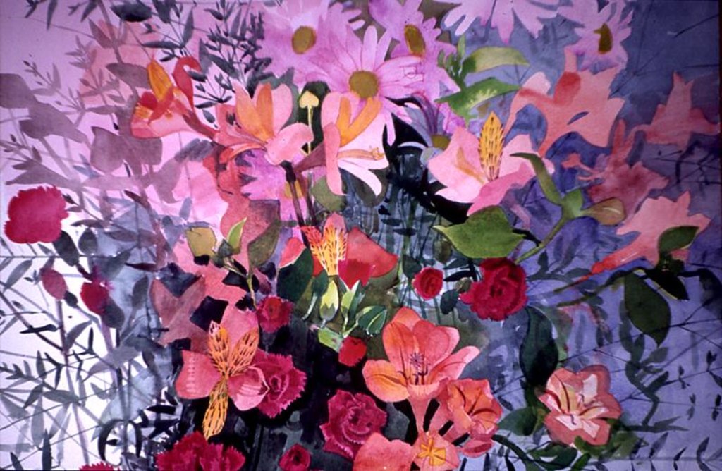 Detail of A Pink Bouquet by Claire Spencer