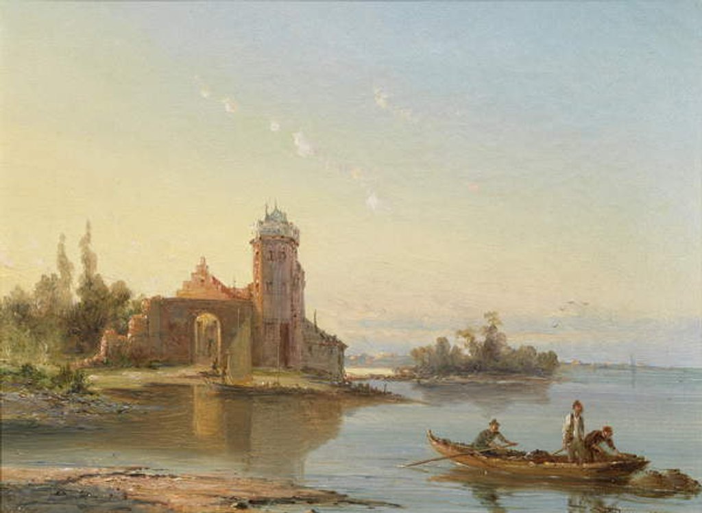 Detail of Medenbluk, Zuider Zee, Holland, 1863 by William Raymond Dommerson