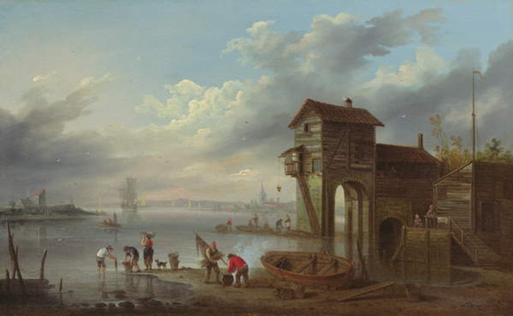 Detail of A View of the Sluice House at Liverpool by John Pennington