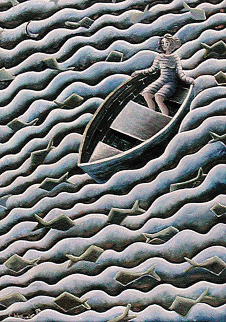 Detail of At Sea, 1989 by Celia Washington
