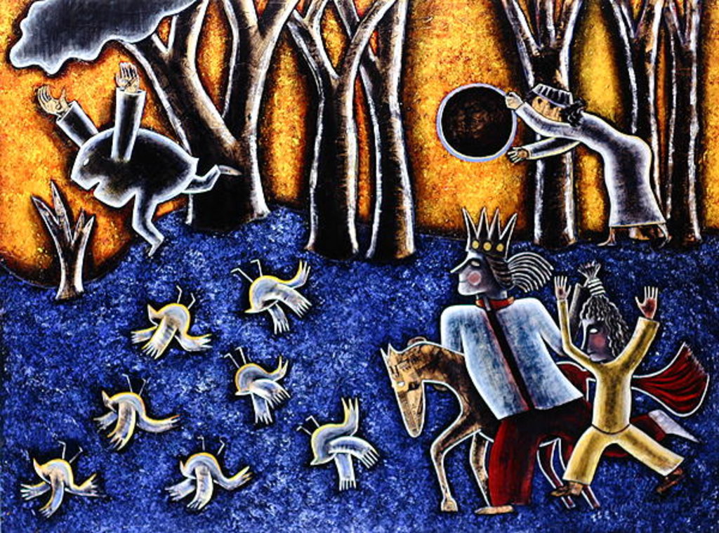 Detail of Spinning the Moon, 1991 by Celia Washington