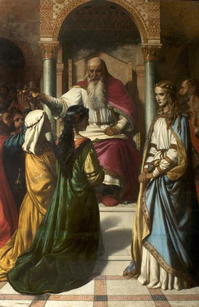 Detail of Lear and Cordelia , 1876 by John Rogers Herbert