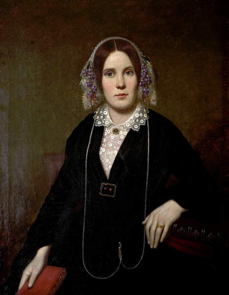 Detail of Portrait of a Lady of the Worthington Family, c.1845-55 by Unknown Artist