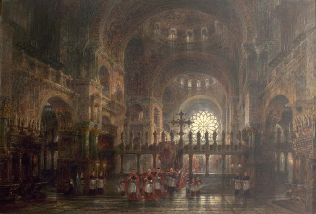Detail of Interior of St Mark's Basilica, Venice, Italy, 1877 by Wyke Bayliss