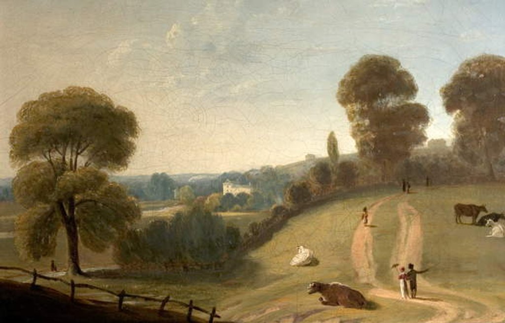 Detail of View Across Nottingham Park with Lenton Priory in the Distance by Thomas Barber