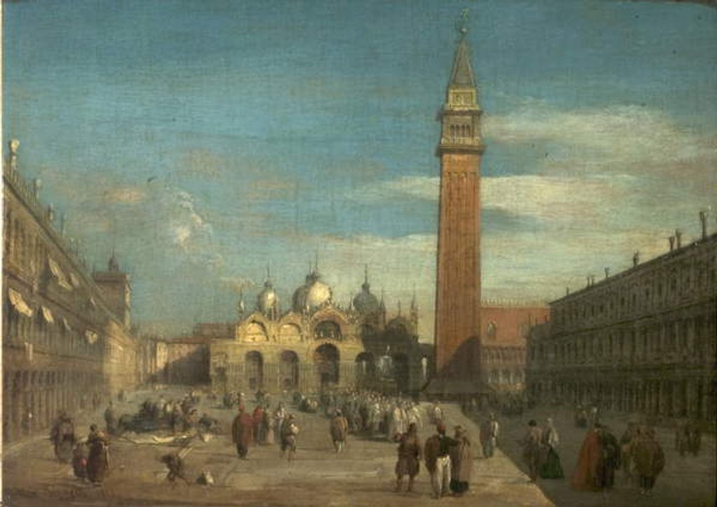 Detail of View of the Piazza San Marco, Venice, Italy, 1826 by Richard Parkes Bonington