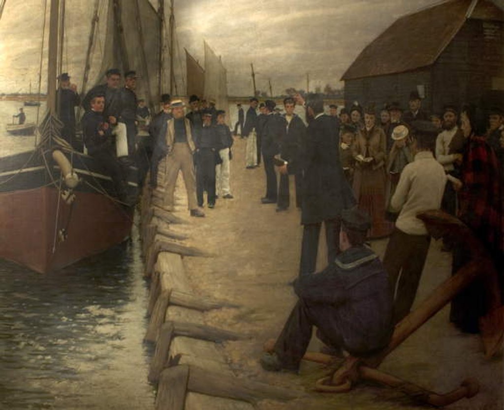 Detail of A Mission to Seamen, 1891 by Henry Herbert La Thangue