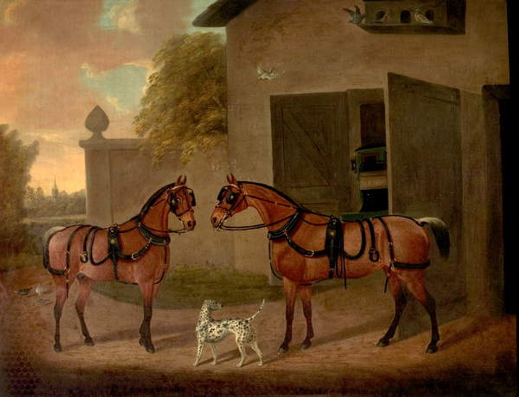 Detail of Carriages, Horses and Dogs by Clifton Tomson