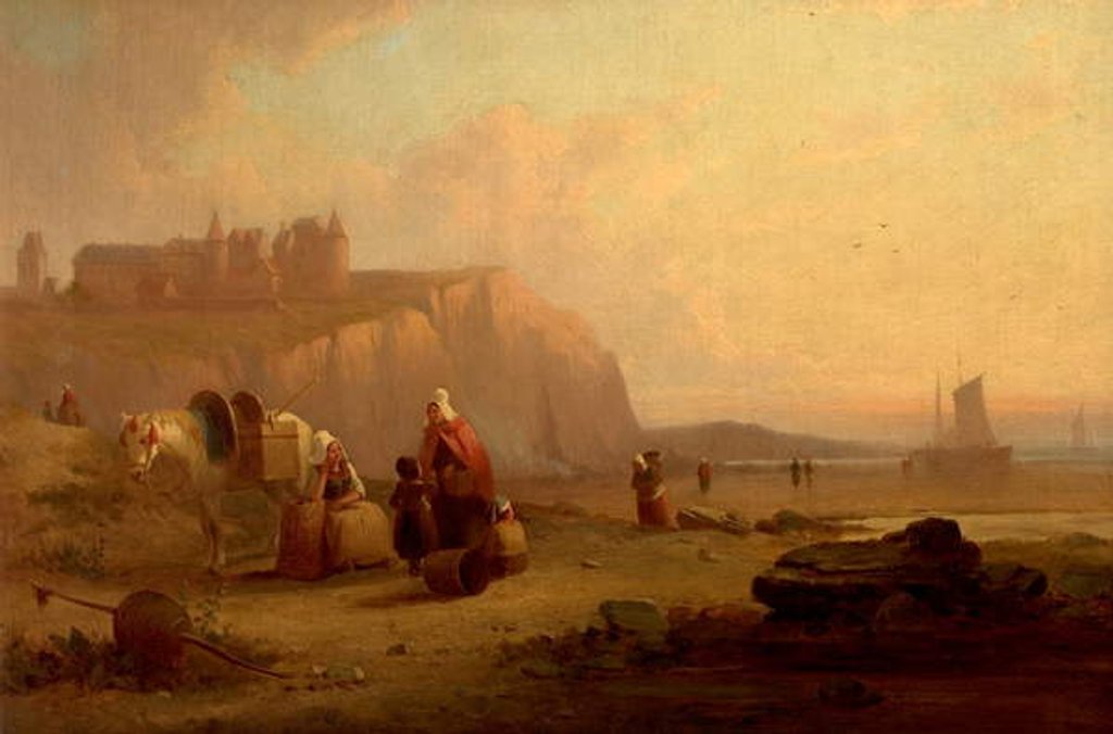 Detail of Secene on the Coast of Normandy, France, 1825 by Richard Parkes Bonington