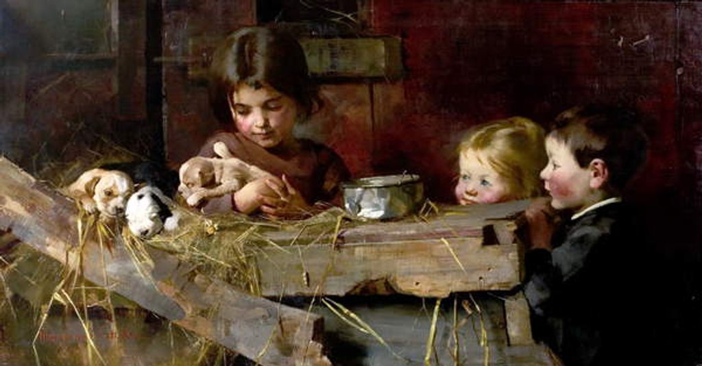 Detail of Childhood's Treasures, 1886 by Marianne Stokes