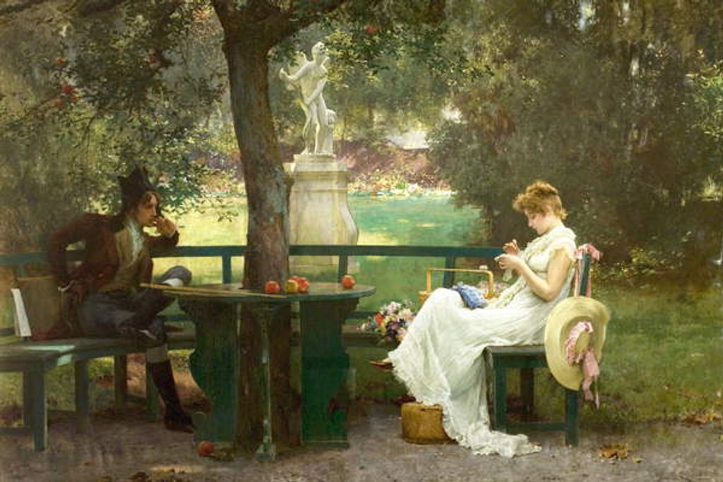 Detail of In Love, 1888 by Marcus Stone