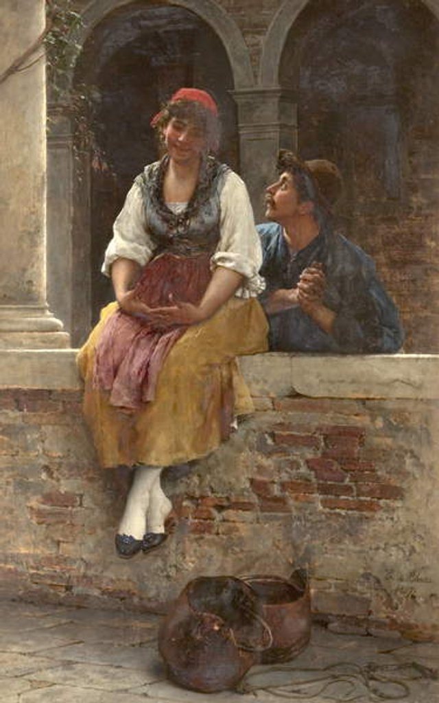 Detail of The Offer, 1887 by Eugen von Blaas