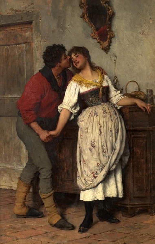 Detail of Accepted, 1887 by Eugen von Blaas