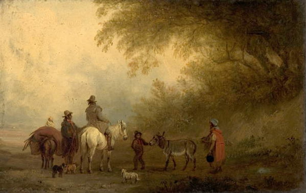 Detail of Gypsies Striking Camp by Edmund Bristow