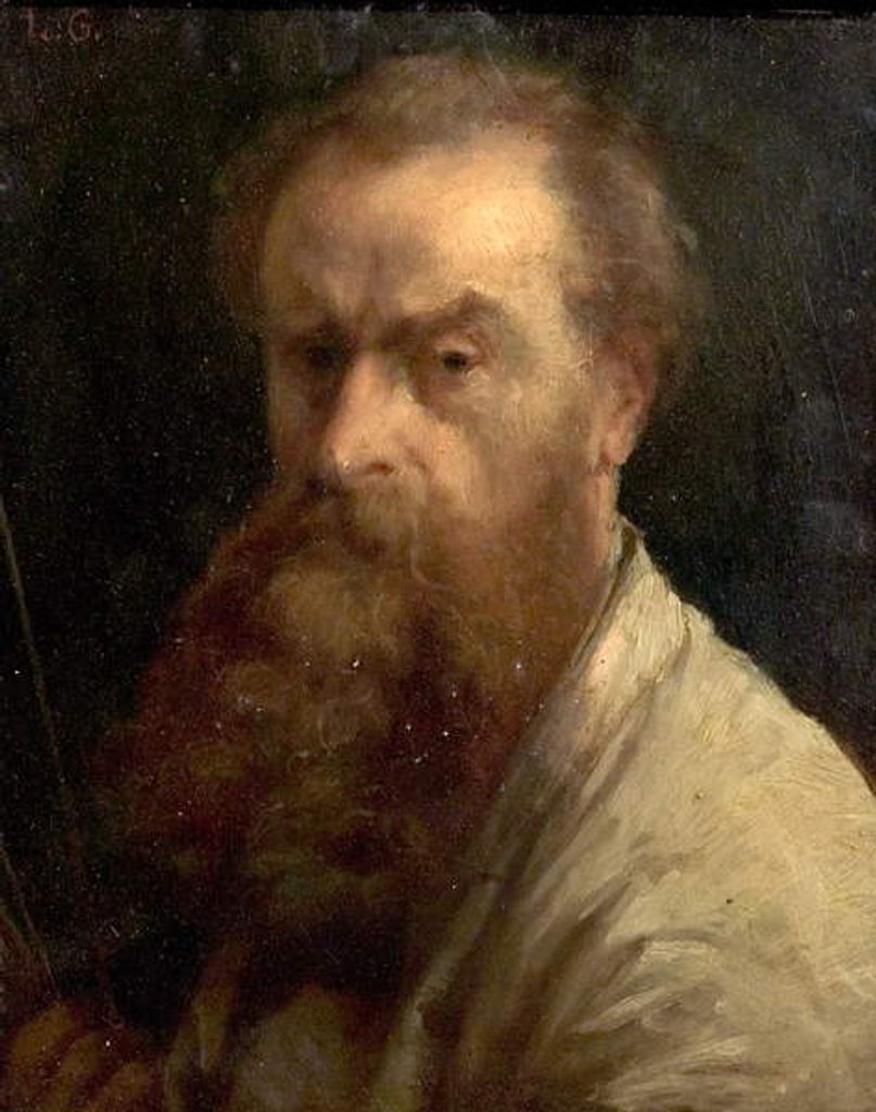 Detail of Self Portrait by Charles-Louis Gratia