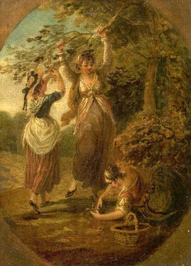 Detail of The Nut-Gatherers by William Hamilton