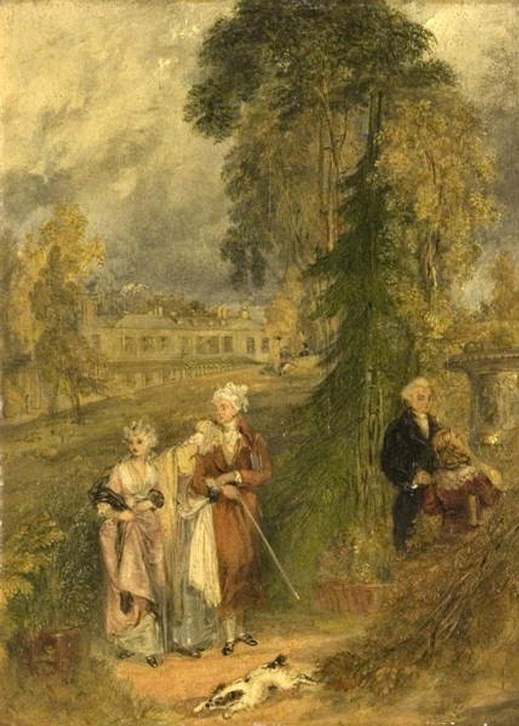 Detail of The Residence of Hayley, Eartham, Sussex by William Harvey