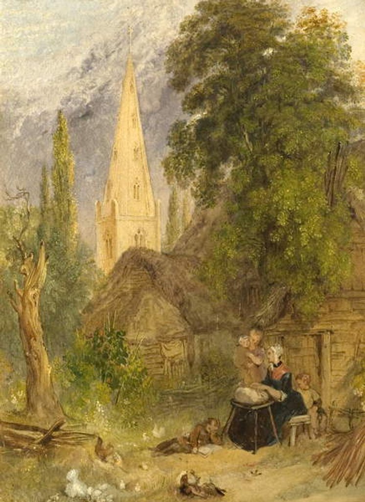 Detail of Cottages at Olney, Buckinghamshire by William Harvey