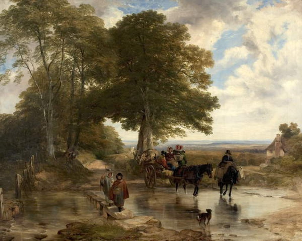 Detail of Market Cart at a Brook, 1845 by Frederick Richard Lee