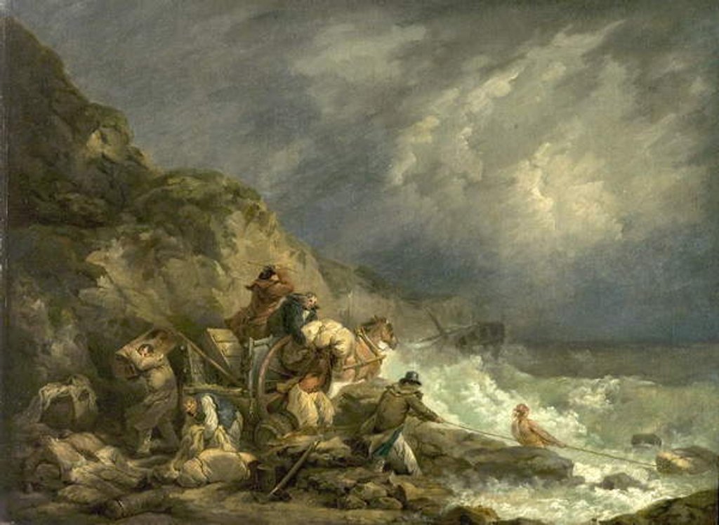 Detail of The Wreckers, c.1790 by George Morland