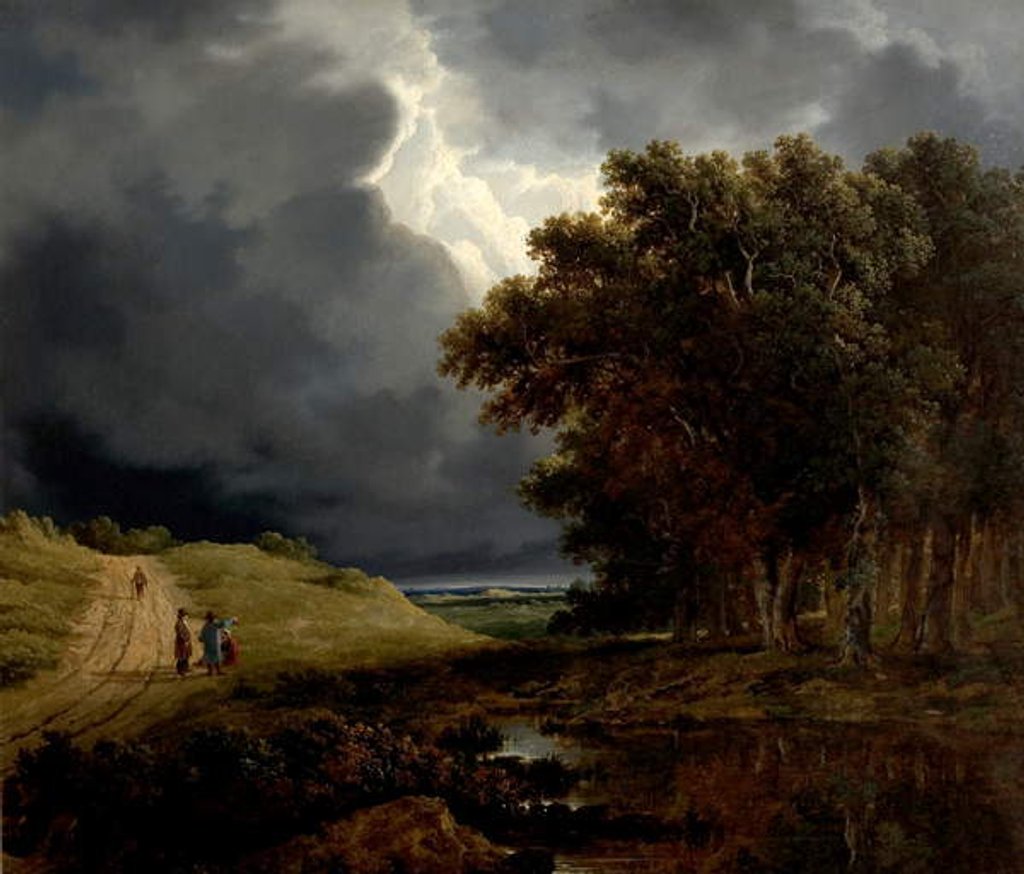 Detail of The Edge of a Forest, Storm Coming On, 1826 by James Arthur O'Connor