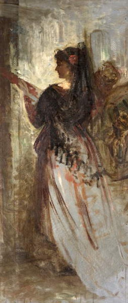 Detail of A Lady with a Guitar by John Phillip