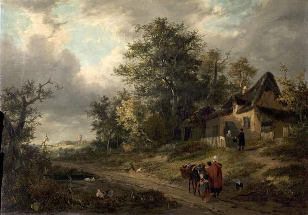 Detail of Landscape with Cottages and Tinker, 1828 by George Vincent