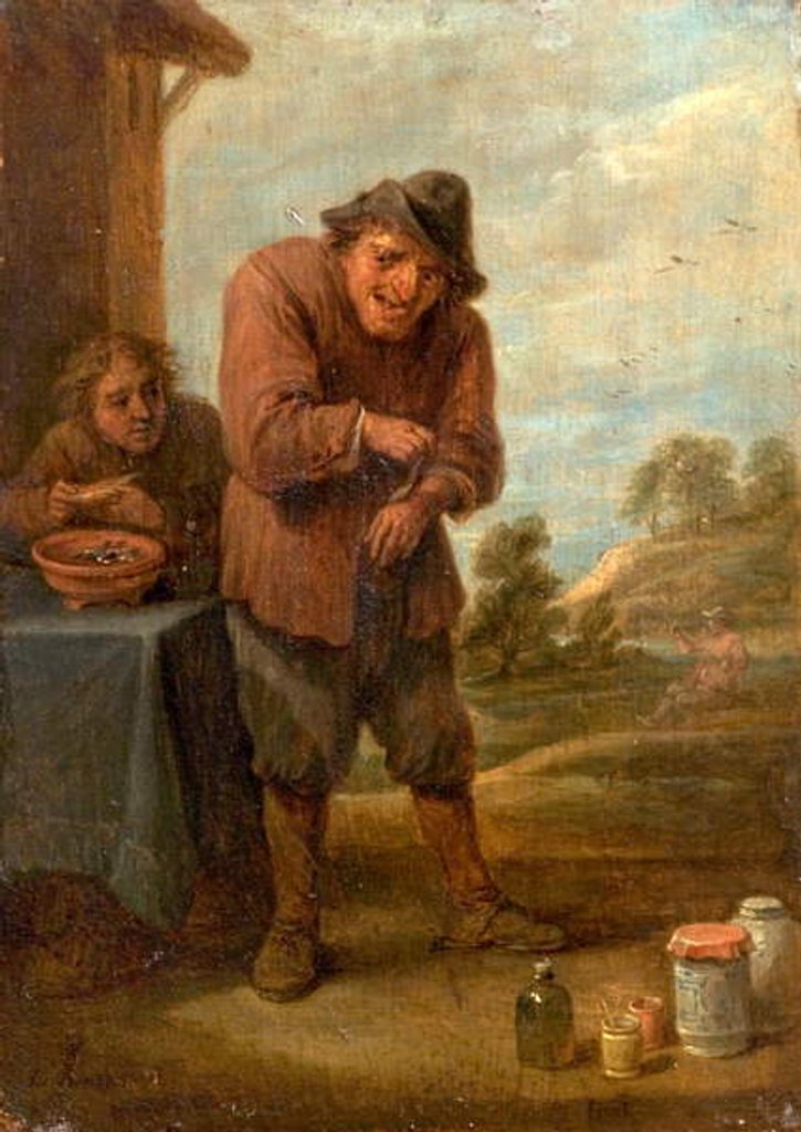 Detail of The Sense of Feeling by David the Younger Teniers