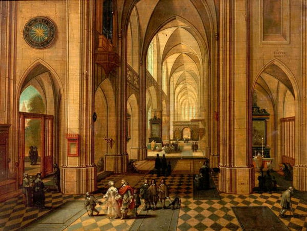 Detail of Antwerp Cathedral by Peeter the elder & Vrancx Sebastian Neeffs