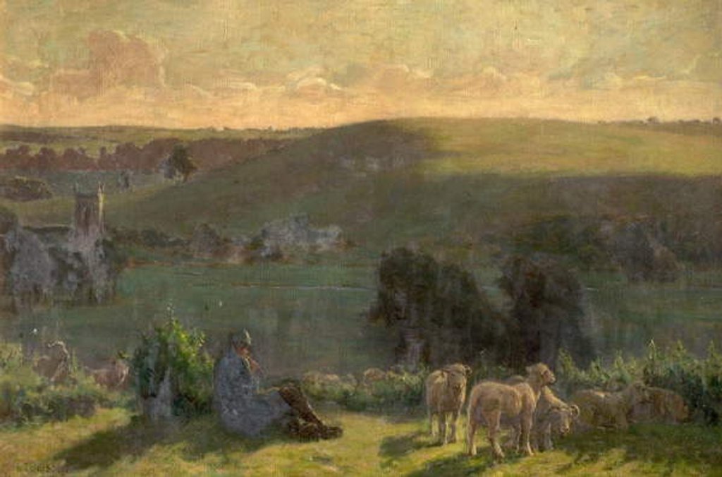 Detail of In the Down Country, 1900 by Arthur Tomson