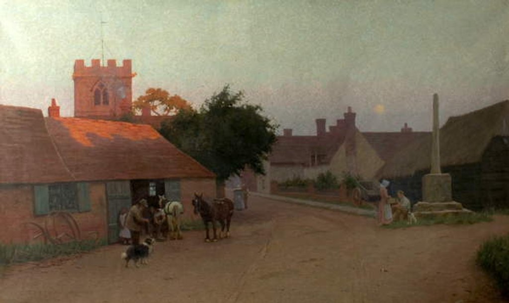 Detail of Evening Glow, 1909 by Tom Trythall Rowe