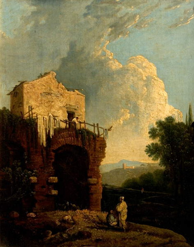 Detail of Ruins of a Villa near Rome by Richard Wilson (after)