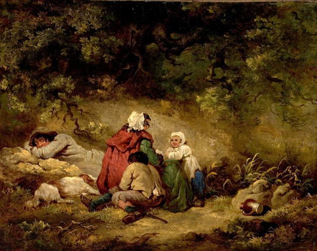 Detail of Gypsy Encampment by George Morland