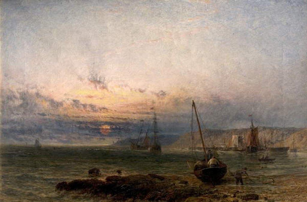 Detail of Coast Scene, Sunset, 1852 by Henry Dawson