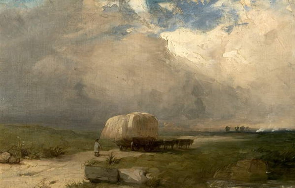 Detail of The Carrier's Wagon, c.1845 by Henry Dawson