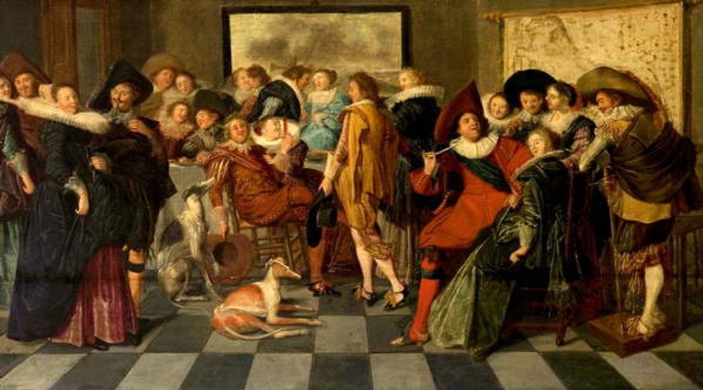 Detail of A Dutch Party, c.1620 by Dirck Hals