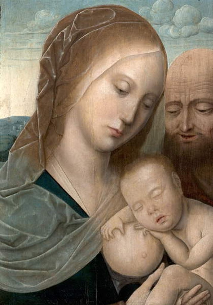 Detail of Virgin and Child with St Joseph, 1500-50 by Joos van (follower of) Cleve