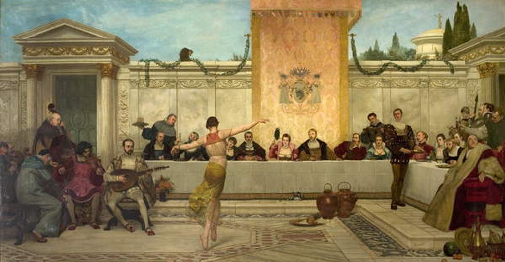 Detail of The Banquet, 1882 by James Dromgole Linton