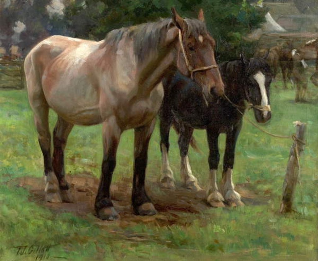 Detail of A Country Fair, 1910 by Thomas J. Gillott
