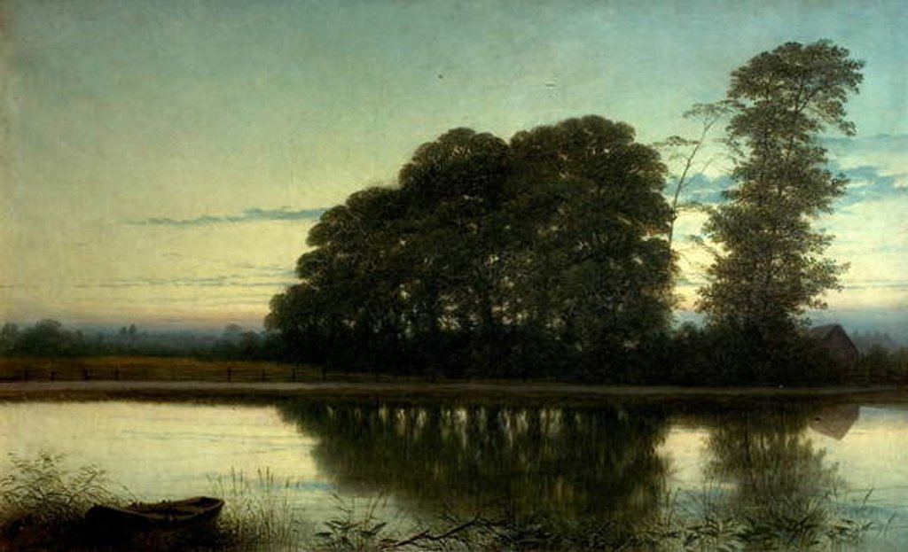 Detail of Twilight on the Trent, c.1884 by William Harold Cubley