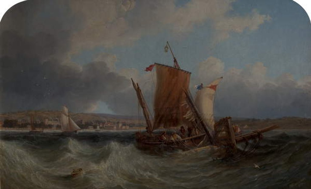 Detail of Shipping off North Yarmouth, 1959 by John Wilson Carmichael
