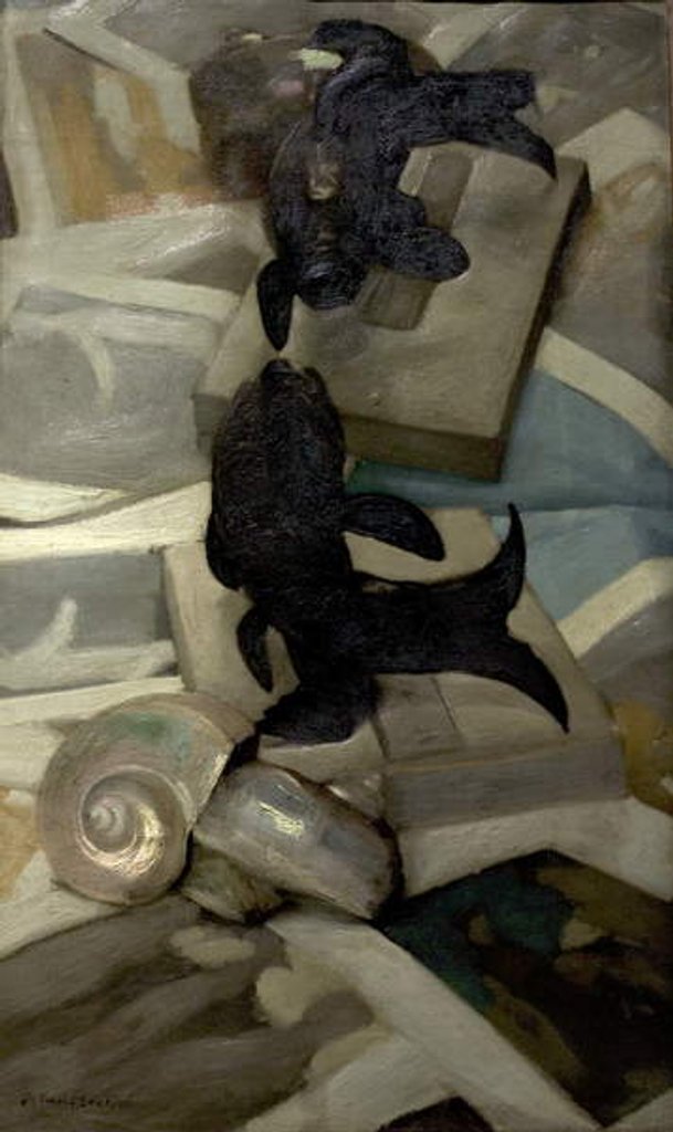 Detail of The Black Porcelain Fish by Alan Beeton