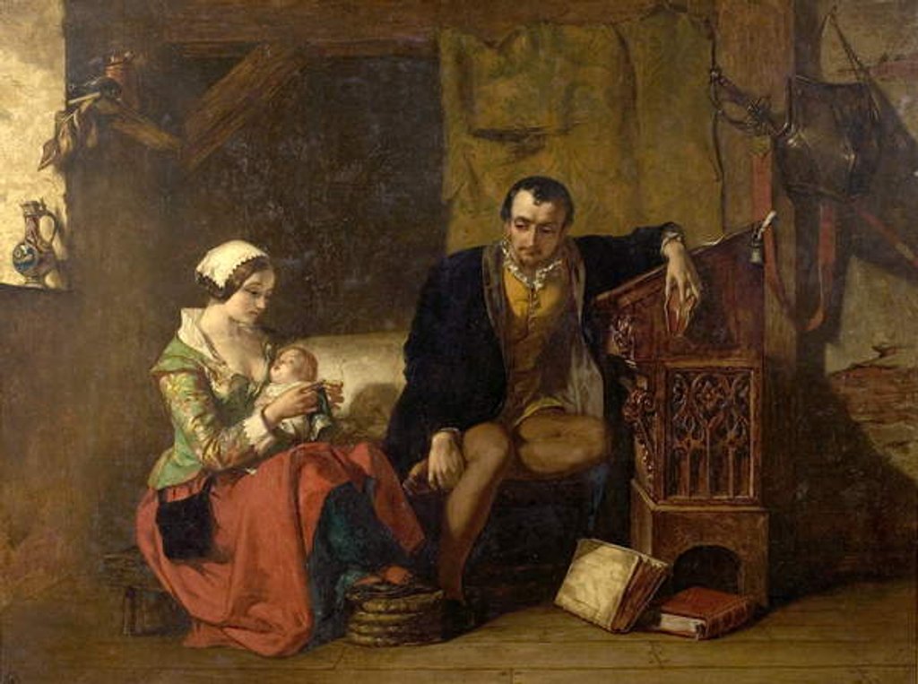 Detail of The Origin of the Stocking Loom, 1847 by Alfred W. Elmore