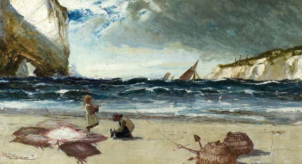 Detail of The Lobster Pots by Edwin Ellis