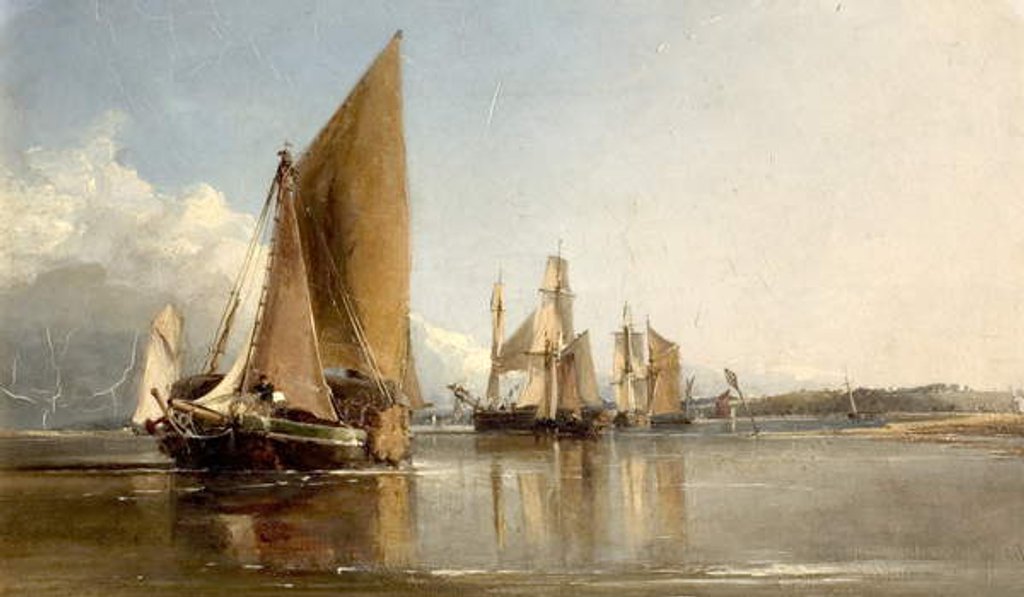 Detail of Boats Entering the Medway by George Chambers