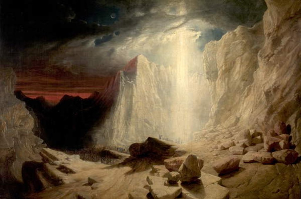 Detail of The Isrealites Led by the Pillar of Fire by Night, c.1845 by William West